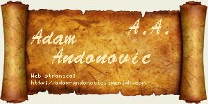 Adam Andonović vizit kartica